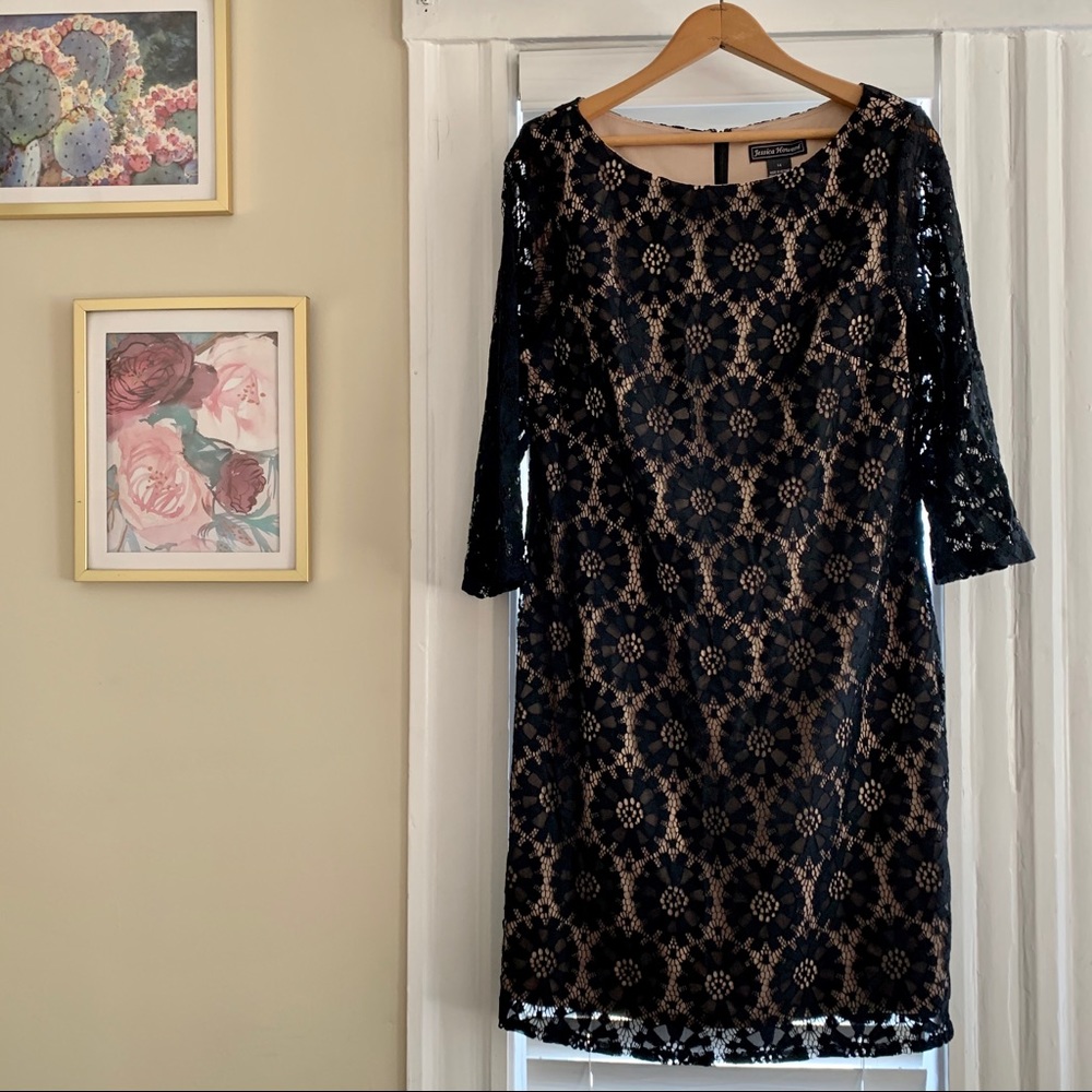 NWOT Jessica Howard Black Lace Dress